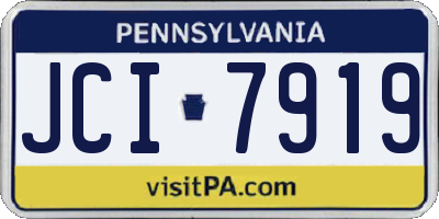 PA license plate JCI7919