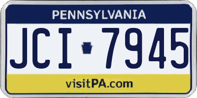 PA license plate JCI7945