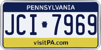 PA license plate JCI7969
