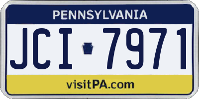 PA license plate JCI7971