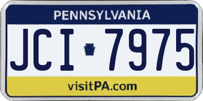 PA license plate JCI7975