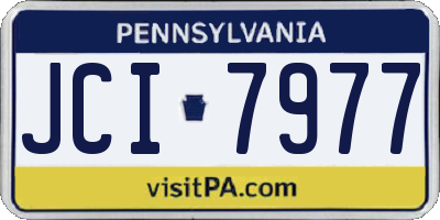 PA license plate JCI7977