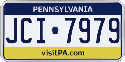 PA license plate JCI7979