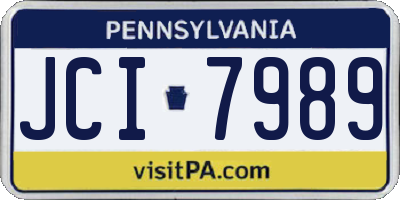 PA license plate JCI7989