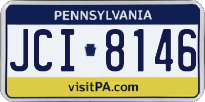 PA license plate JCI8146