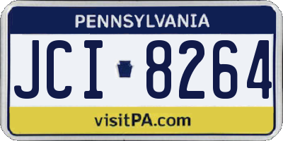PA license plate JCI8264