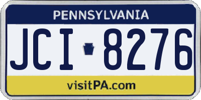 PA license plate JCI8276