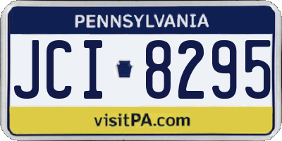 PA license plate JCI8295