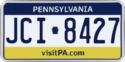 PA license plate JCI8427