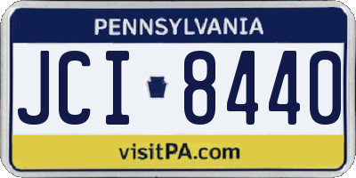 PA license plate JCI8440
