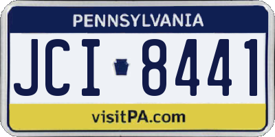 PA license plate JCI8441
