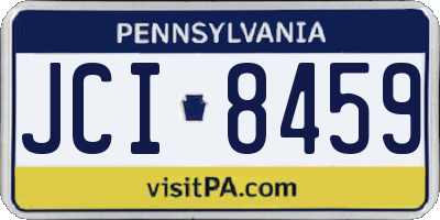 PA license plate JCI8459
