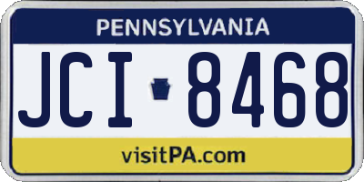 PA license plate JCI8468