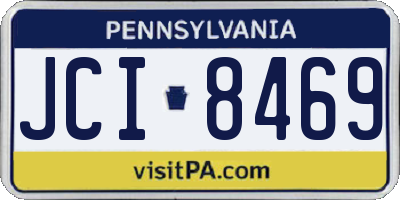 PA license plate JCI8469