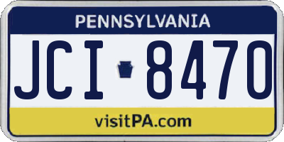 PA license plate JCI8470