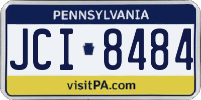 PA license plate JCI8484