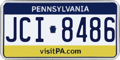 PA license plate JCI8486