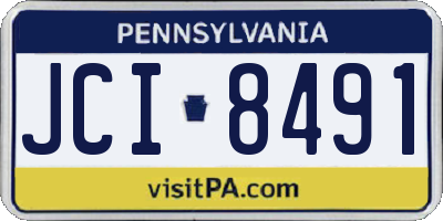 PA license plate JCI8491
