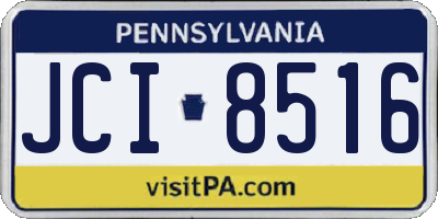 PA license plate JCI8516