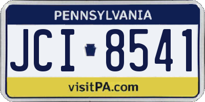 PA license plate JCI8541