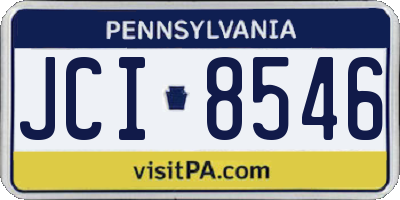 PA license plate JCI8546
