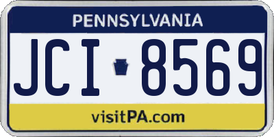 PA license plate JCI8569