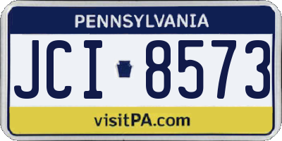 PA license plate JCI8573