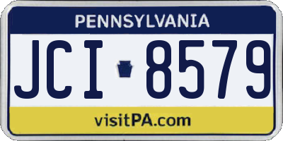 PA license plate JCI8579