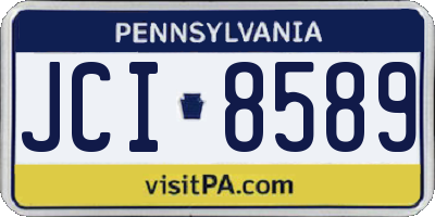 PA license plate JCI8589
