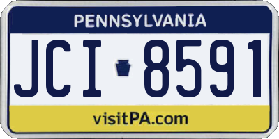 PA license plate JCI8591