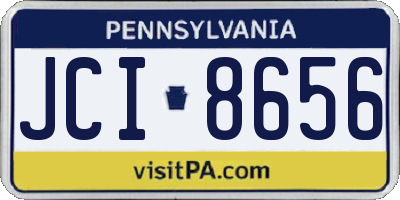 PA license plate JCI8656