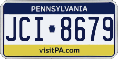 PA license plate JCI8679