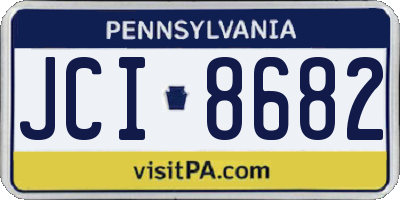 PA license plate JCI8682