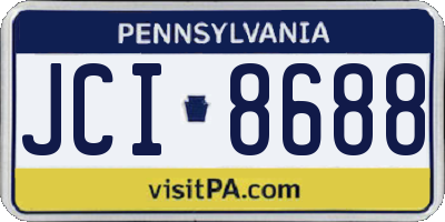 PA license plate JCI8688