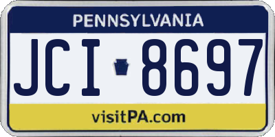 PA license plate JCI8697