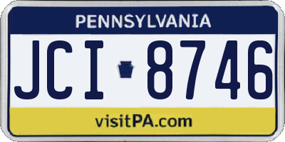 PA license plate JCI8746