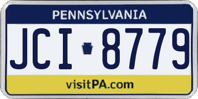 PA license plate JCI8779