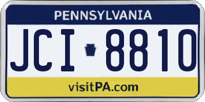 PA license plate JCI8810