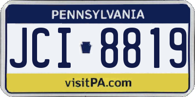 PA license plate JCI8819