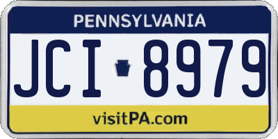 PA license plate JCI8979