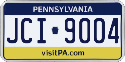PA license plate JCI9004