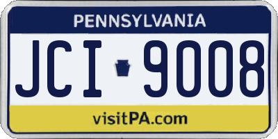 PA license plate JCI9008