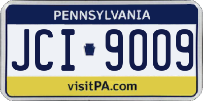 PA license plate JCI9009