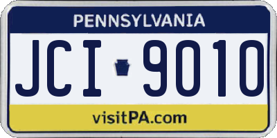 PA license plate JCI9010