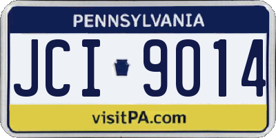 PA license plate JCI9014