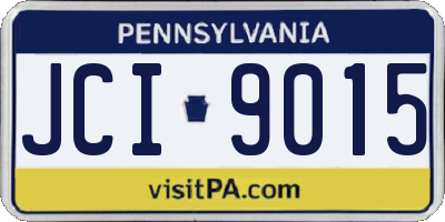 PA license plate JCI9015
