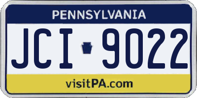 PA license plate JCI9022