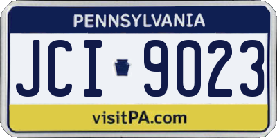 PA license plate JCI9023