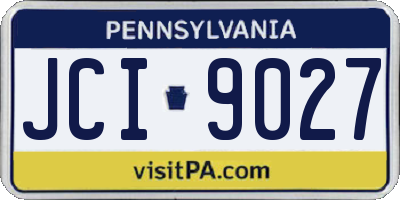 PA license plate JCI9027