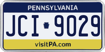 PA license plate JCI9029